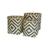 Mand Greece Zwart Naturel - Set Van 3 Stuks