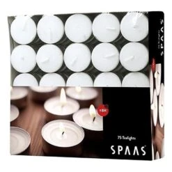 Theelichtjes - 8 Branduren - Set Van 75 Stuks