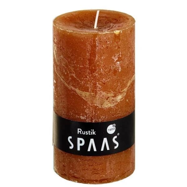 Rustieke Cilinderkaars Kaneelbruin - 60 Uren 3 Rustieke Cilinderkaars Kaneelbruin - 60 Uren