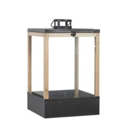 Halton Kasje Lantaarn Zwart - 25 × 25 × 42 Cm