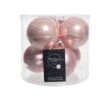 Kerstballen Glas Ø 8 Cm - Poeder Roze - Set Van 6 Stuks -Thuis Versieren Winkel 1660049200 1 600