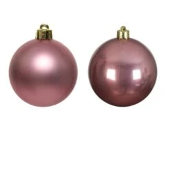 Kerstballen Glas Ø 8 Cm - Velours Roze - Set Van 6 Stuks -Thuis Versieren Winkel 1660050548 1 600