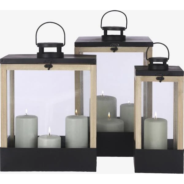 Halton Kasje Lantaarn Zwart - 25 × 25 × 42 Cm 7 Halton Kasje Lantaarn Zwart - 25 × 25 × 42 Cm - Afbeelding 5