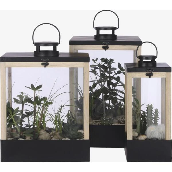 Halton Kasje Lantaarn Zwart - 25 × 25 × 42 Cm 6 Halton Kasje Lantaarn Zwart - 25 × 25 × 42 Cm - Afbeelding 4