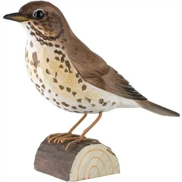 Zanglijster In Lindenhout - Handgemaakt 3 Zanglijster In Lindenhout - Handgemaakt