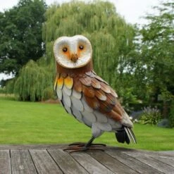 Kerkuil In Metaal 30 × 18 × 37 Cm