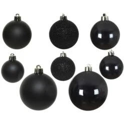 Kerstballenmix - Zwart - Set Van 26 Stuks -Thuis Versieren Winkel kerstballenmix zwart 1638451856 2 600