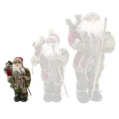 Kerstman Staand Rood/groen 30 Cm