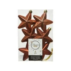 Kerstster - Kerstrood - Set Van 6 Stuks -Thuis Versieren Winkel kerstster kerstrood 1638455279 3 600