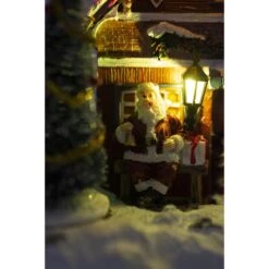 Kersttafereel Santa's Office - 20 × 16 × 21 Cm -Thuis Versieren Winkel kersttafereel santas office 1635933176 2 600