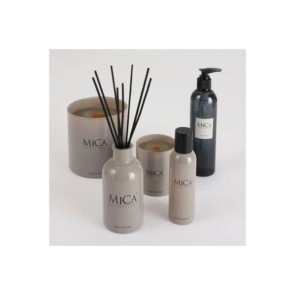 MICA Geurkaars Glas Grijs Ø 12 Cm - Bois Intense 4 MICA Geurkaars Glas Grijs Ø 12 Cm - Bois Intense - Afbeelding 2