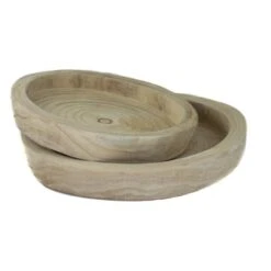 Paulownia Schaal Rond - Ø 35 × 5 Cm -Thuis Versieren Winkel paulownia schaal rond 35 cm 1641389876 1 600