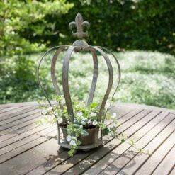 ESSCHERT DESIGN Pothouders Kroon - Aged Metal - Set Van 3 Stuks -Thuis Versieren Winkel sierpotten kroon aged metal 1492614378 1 600