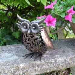 Uil In Metaal Met Verlichting Op Zonne-energie -Thuis Versieren Winkel uil in metaal solar 1484057612 2 600